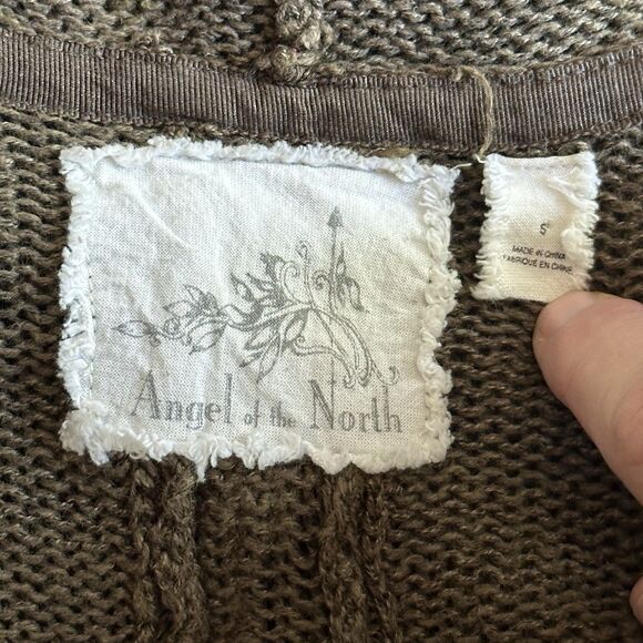 Anthropologie Scalloped Hem Open Front Cardigan Sz S Fairy Whimsygoth Boho - Picture 11 of 15